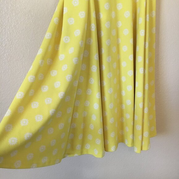 Calvin Klein Yellow Dress 2 White Daisy Flower 50s Inspired Rockabilly - Picture 6 of 6